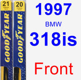 Front Wiper Blade Pack for 1997 BMW 318is - Premium
