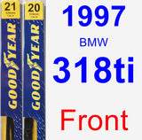 Front Wiper Blade Pack for 1997 BMW 318ti - Premium