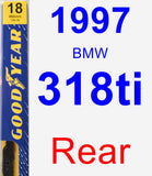 Rear Wiper Blade for 1997 BMW 318ti - Premium
