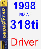 Driver Wiper Blade for 1998 BMW 318ti - Premium