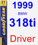 Driver Wiper Blade for 1999 BMW 318ti - Premium