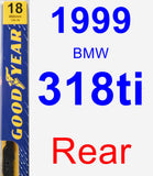 Rear Wiper Blade for 1999 BMW 318ti - Premium