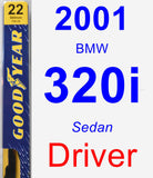 Driver Wiper Blade for 2001 BMW 320i - Premium