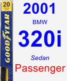 Passenger Wiper Blade for 2001 BMW 320i - Premium