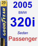 Passenger Wiper Blade for 2005 BMW 320i - Premium