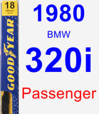 Passenger Wiper Blade for 1980 BMW 320i - Premium