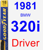 Driver Wiper Blade for 1981 BMW 320i - Premium
