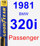 Passenger Wiper Blade for 1981 BMW 320i - Premium