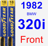 Front Wiper Blade Pack for 1982 BMW 320i - Premium
