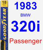 Passenger Wiper Blade for 1983 BMW 320i - Premium