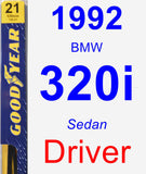Driver Wiper Blade for 1992 BMW 320i - Premium