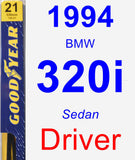 Driver Wiper Blade for 1994 BMW 320i - Premium