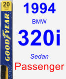 Passenger Wiper Blade for 1994 BMW 320i - Premium