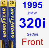 Front Wiper Blade Pack for 1995 BMW 320i - Premium