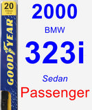Passenger Wiper Blade for 2000 BMW 323i - Premium