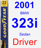 Driver Wiper Blade for 2001 BMW 323i - Premium