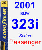 Passenger Wiper Blade for 2001 BMW 323i - Premium