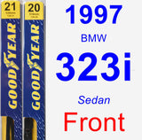 Front Wiper Blade Pack for 1997 BMW 323i - Premium