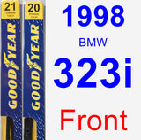 Front Wiper Blade Pack for 1998 BMW 323i - Premium