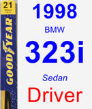 Driver Wiper Blade for 1998 BMW 323i - Premium