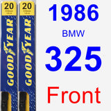Front Wiper Blade Pack for 1986 BMW 325 - Premium