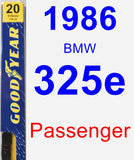 Passenger Wiper Blade for 1986 BMW 325e - Premium