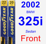 Front Wiper Blade Pack for 2002 BMW 325i - Premium