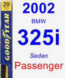 Passenger Wiper Blade for 2002 BMW 325i - Premium