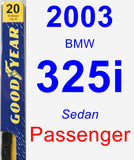 Passenger Wiper Blade for 2003 BMW 325i - Premium