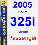 Passenger Wiper Blade for 2005 BMW 325i - Premium
