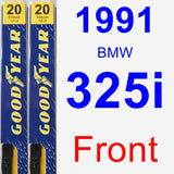 Front Wiper Blade Pack for 1991 BMW 325i - Premium