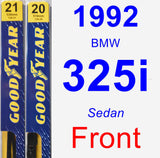 Front Wiper Blade Pack for 1992 BMW 325i - Premium