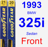 Front Wiper Blade Pack for 1993 BMW 325i - Premium