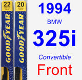 Front Wiper Blade Pack for 1994 BMW 325i - Premium