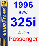 Passenger Wiper Blade for 1996 BMW 325i - Premium
