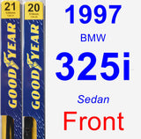 Front Wiper Blade Pack for 1997 BMW 325i - Premium
