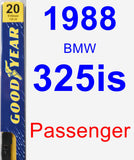 Passenger Wiper Blade for 1988 BMW 325is - Premium