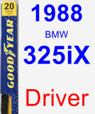 Driver Wiper Blade for 1988 BMW 325iX - Premium