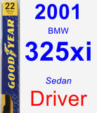 Driver Wiper Blade for 2001 BMW 325xi - Premium