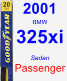 Passenger Wiper Blade for 2001 BMW 325xi - Premium