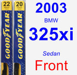 Front Wiper Blade Pack for 2003 BMW 325xi - Premium