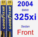 Front Wiper Blade Pack for 2004 BMW 325xi - Premium