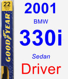 Driver Wiper Blade for 2001 BMW 330i - Premium