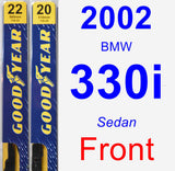 Front Wiper Blade Pack for 2002 BMW 330i - Premium