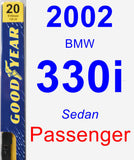 Passenger Wiper Blade for 2002 BMW 330i - Premium