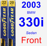 Front Wiper Blade Pack for 2003 BMW 330i - Premium