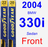 Front Wiper Blade Pack for 2004 BMW 330i - Premium