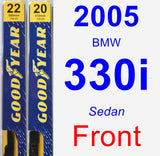 Front Wiper Blade Pack for 2005 BMW 330i - Premium