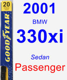 Passenger Wiper Blade for 2001 BMW 330xi - Premium