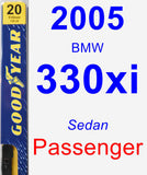 Passenger Wiper Blade for 2005 BMW 330xi - Premium